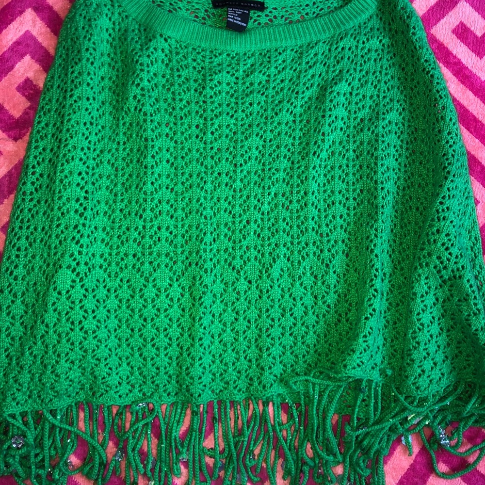 Green Knitted Cape
